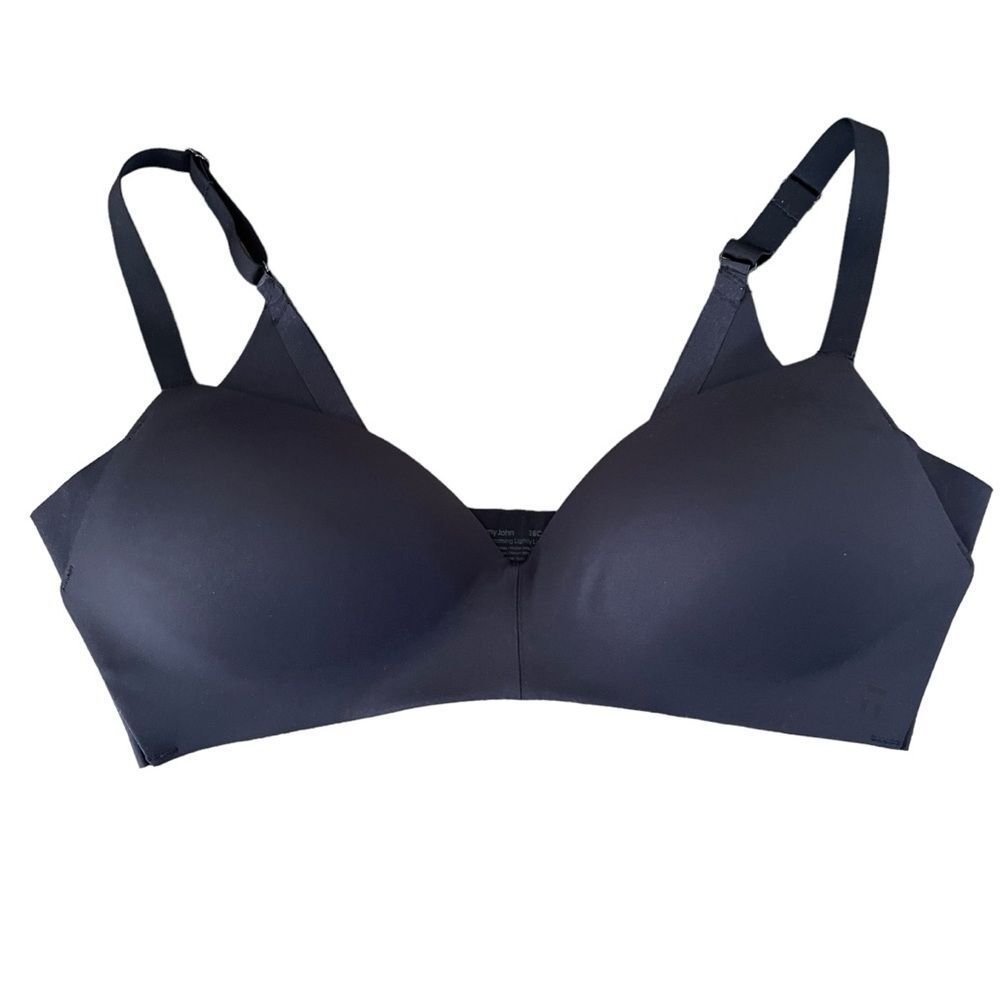 Tommy John Comfort Smoothing Lightly Lined Wireless Black Bra Size 36C